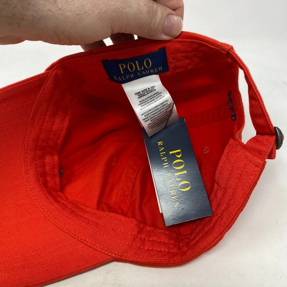 NEW Polo‎ Ralph Lauren Youth Red Hat/Blue Pony - Strapback size 8-20